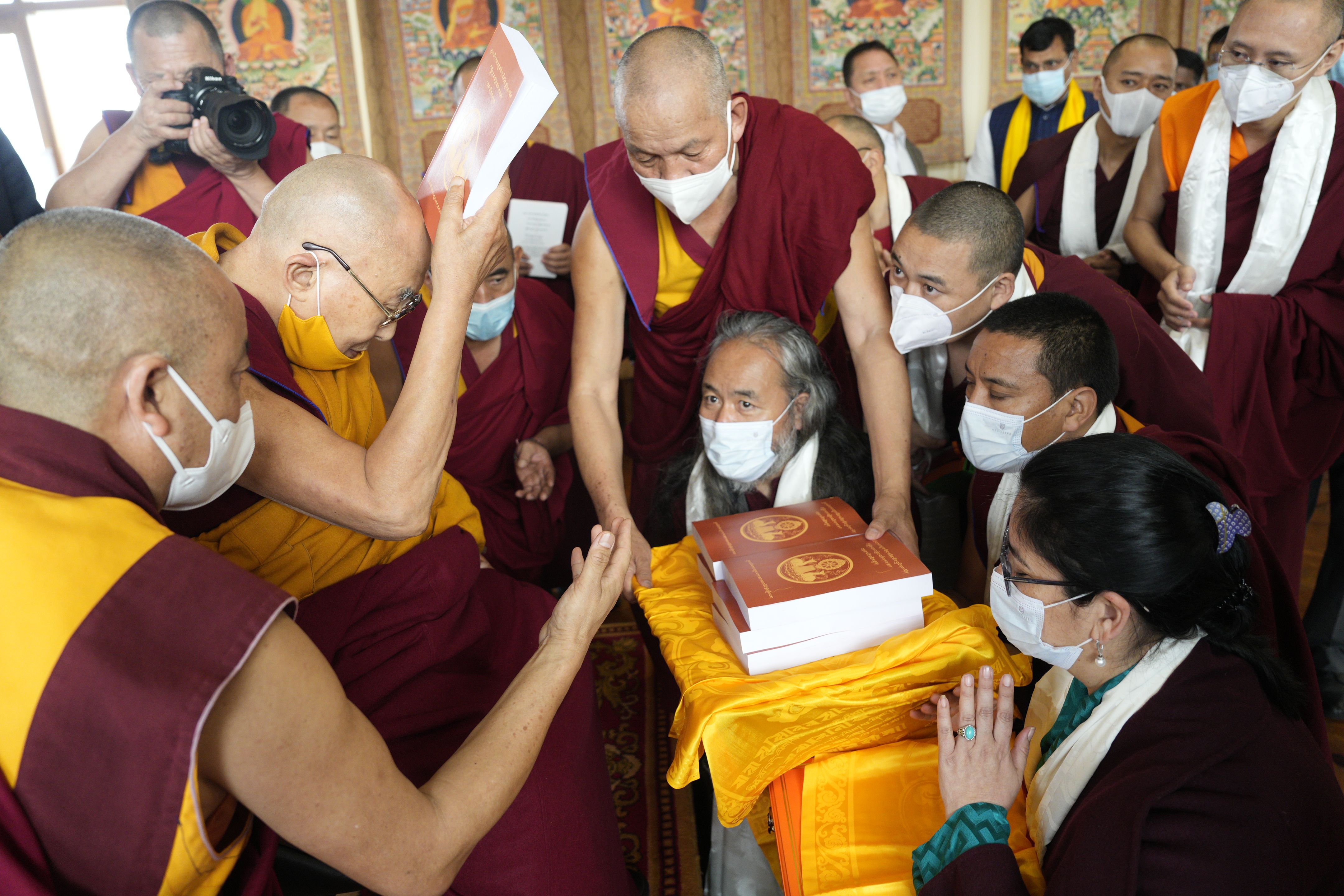 The Kangyur Karchag presented to H.H. the Dalai Lama, 2023