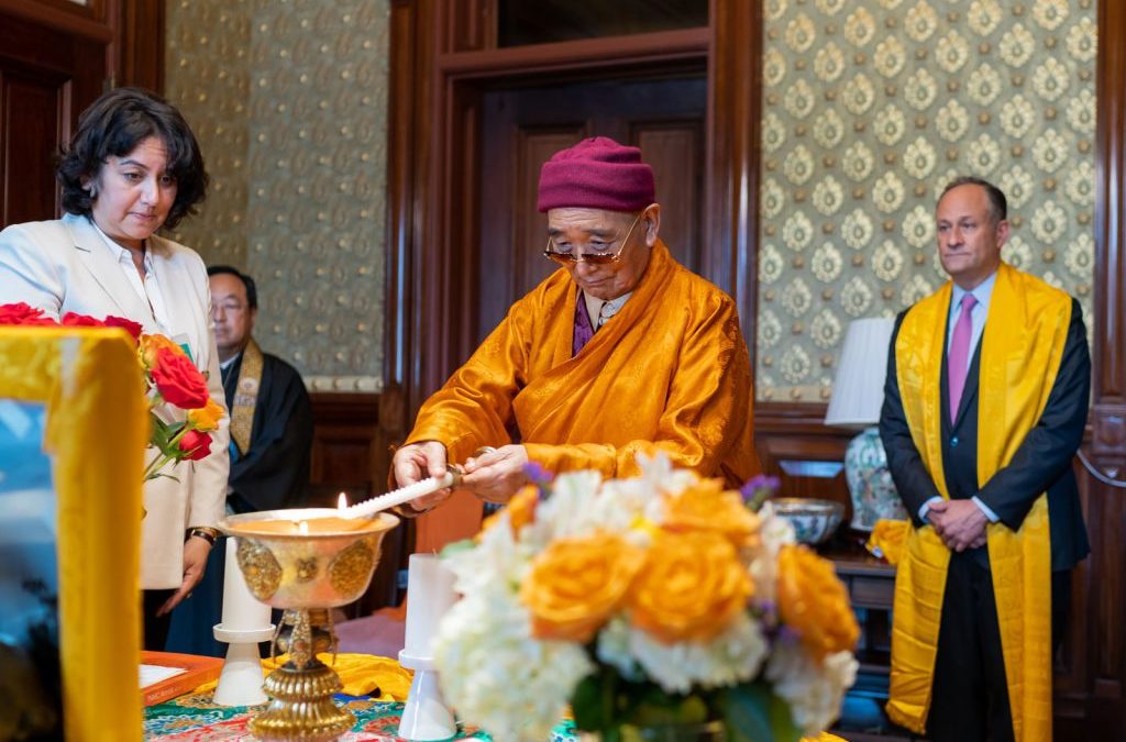 Tarthang Tulku, SINI’s Founder, Lights Candle During Historic First Vesak in the White House