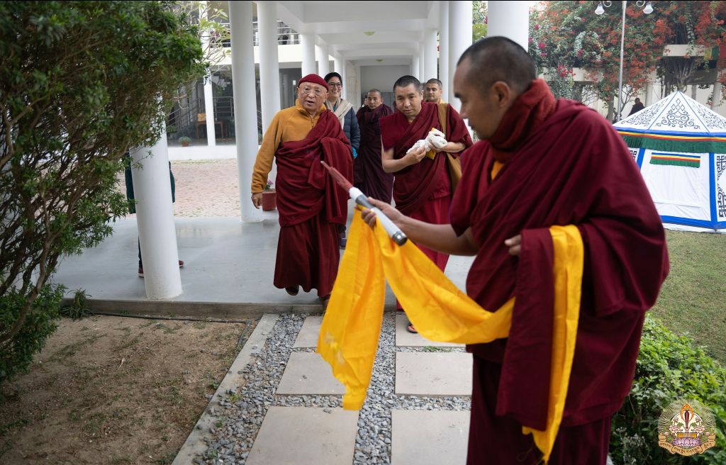 Choekyi Nyima Rinpoche on the way to the SINI temple, January 2023